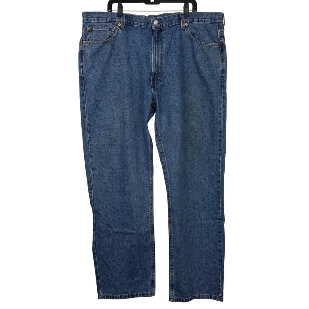 Levi's 505 Regular Fit Straight Jeans Mens 46x34 100% Cotton Blue Denim